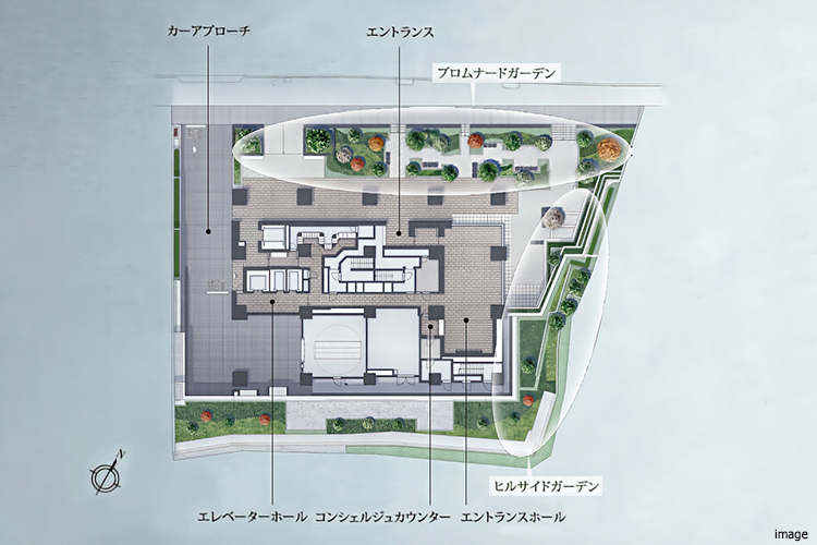 敷地配置図｜ザ・パークハウス高輪タワー